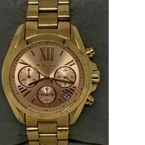 Michael Kors MK5799 Women's Watch Chronograph Rose Gold Analog 36mm Quartz B788 - Picture 1 of 9